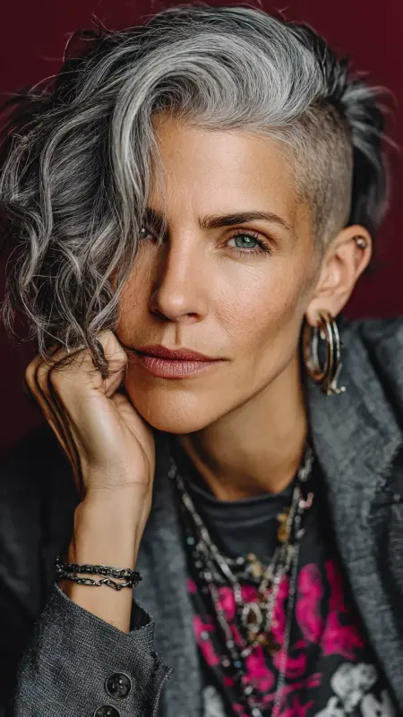 Bob with Undercut Nape - Medium Length Bob Haircuts For Women Over 50