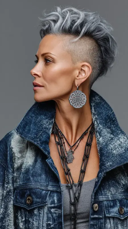 Bob with Undercut and Textured Crown - bob hair styles for women over 50
