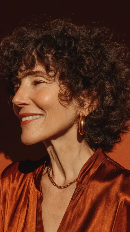 Bob with Voluminous Curls - Medium Length Bob Haircuts For Women Over 50