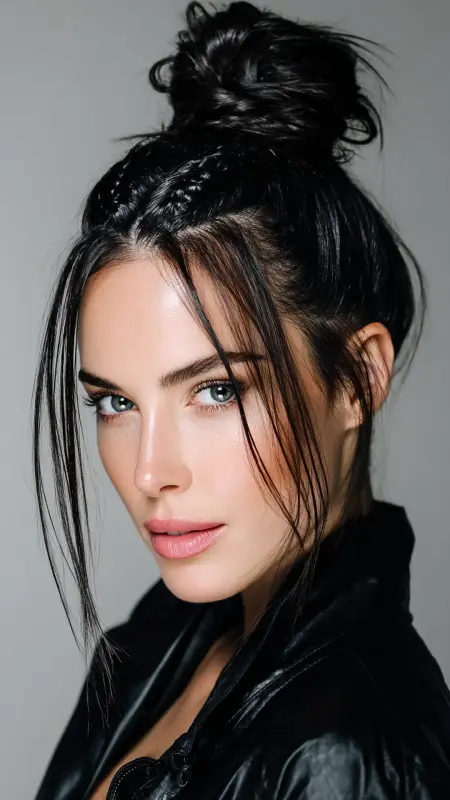 Braided Top Knot - Y2k haircuts