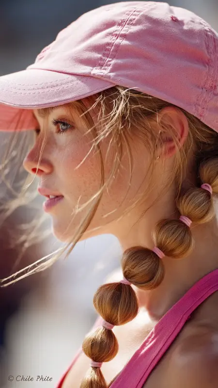 Bubble Ponytail Trucker Hat - Trucker Hat Hairstyles