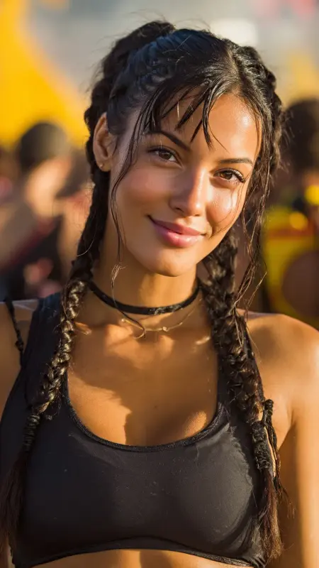 Butterfly Bangs with Double Dutch Braids - Butterfly bangs