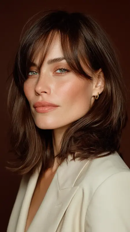 Butterfly Bangs with Side-Swept Layers - Butterfly bangs