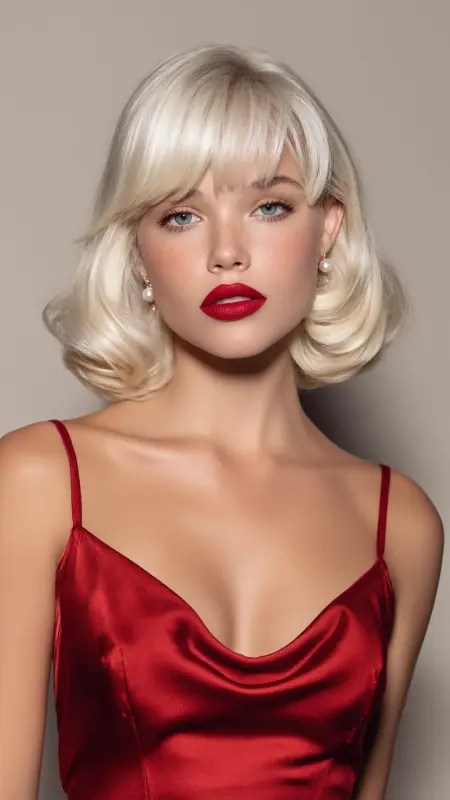 Glamorous Golden Waves: A Butterfly Bob Adventure - Butterfly Haircut With Side Part