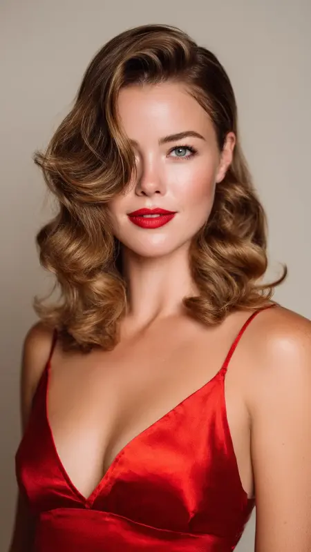 Enchanting Cascade: The Butterfly Ripple with a Side Sweep - Butterfly Haircut With Side Part