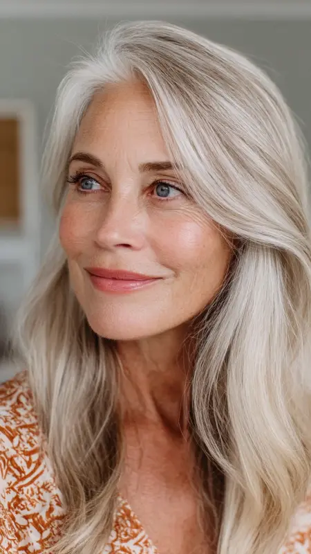 Champagne Blonde with Soft Lowlights - Hair color ideas for women over 50