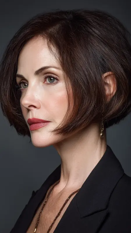 Chin-Length Blunt Bob - Haircuts For Women Over 50 With Fine Hair