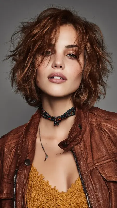 Choppy Shoulder-Length Cut - Shoulder length haircut for round faces
