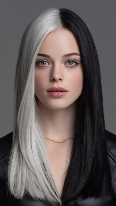Classic Buzz Cut - Two hair colors split