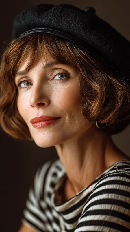 Classic French Bob with Micro Bangs - Haircuts For Women Over 50 With Fine Hair
