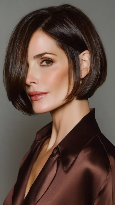 Classic Silver Blowout - Hairstyles For Women Over 50 With Thinning Hair