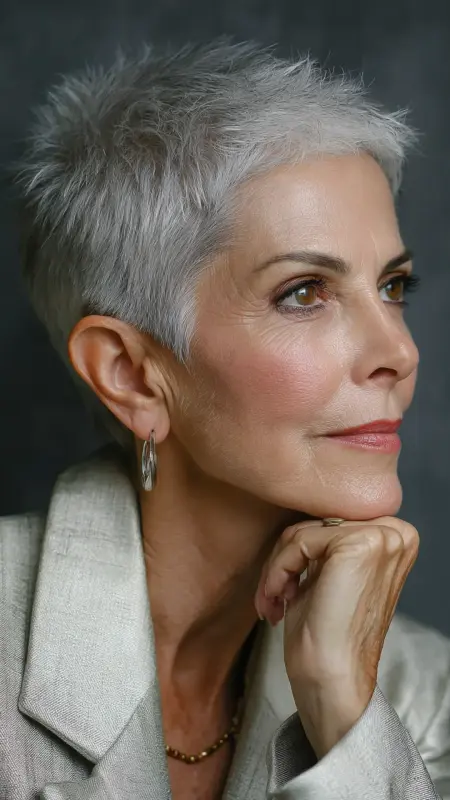 Classic Tapered Pixie - Short pixie hairstyles for older women