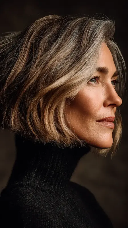 Collarbone-Length Blunt Cut - bob haircuts for women over 60 with fine hair