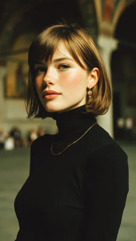 Cool Brunette with Subtle Ash Lowlights - Old money hair color