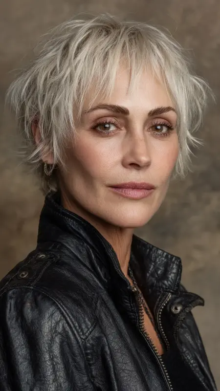 Cropped Cut with Tapered Nape - Haircuts for women over 50 with bangs