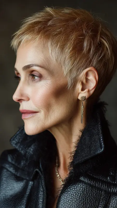 Crown-Lifted Pixie - Pixie hairstyles for older women over 60