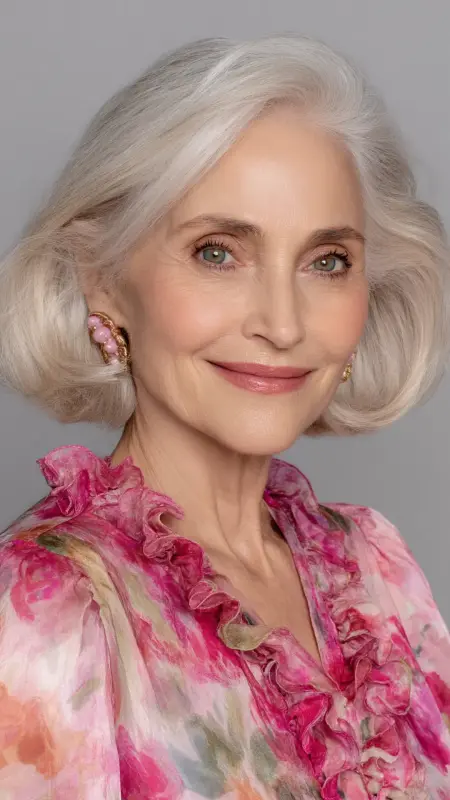 Crown Volume Blowout - Hairstyles for 80 year old women
