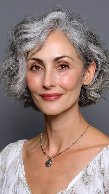 Curled Midi Bob - Hairstyles for 80 year old women