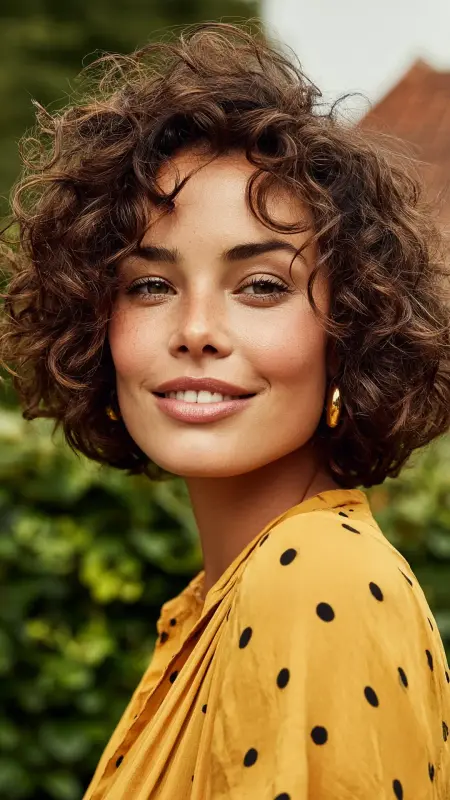 Curly Bob with Defined Ringlets - Youthful haircuts