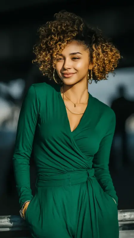 Curly Bob with Side Part - Airport Hairstyles for Curly Hair