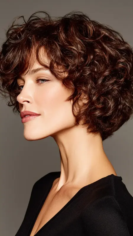 Curly Bob with Tapered Nape - Sassy hair older women