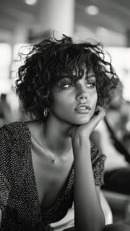 Curly Faux Bob - Airport Hairstyles for Curly Hair