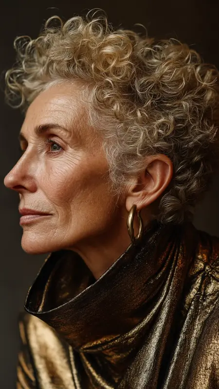 Curly Faux Hawk - Hairstyles For Women Over 60 With Curly Hair
