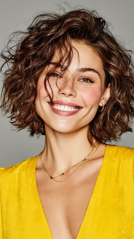 Curly Feathered Bob - Feathered Bob Hairstyles