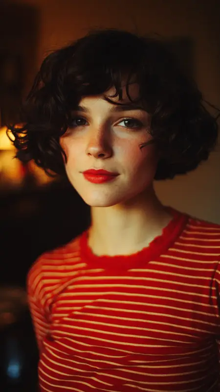 Curly Pixie Bob Hybrid - Short curly pixie haircuts