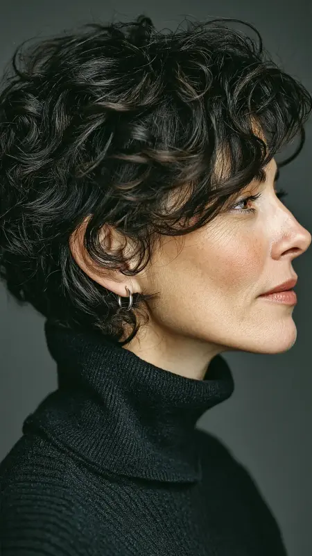 Curly Pixie Cut - Hairstyles For Women Over 60 With Curly Hair
