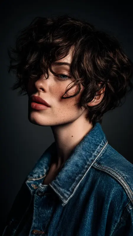 Curly Pixie with Undone Texture - Short curly pixie haircuts