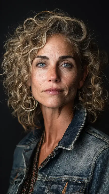 Curly Shag - Haircuts For Women Over 50 With Fine Hair