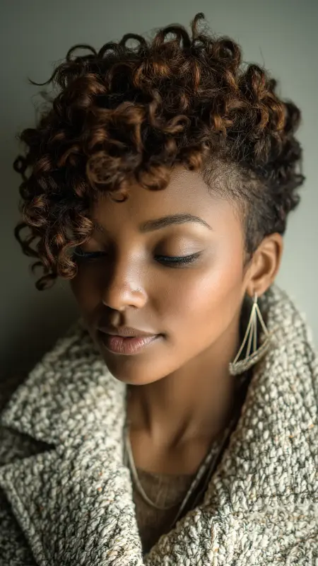 Defined Spiral Curly Pixie - Short curly pixie haircuts