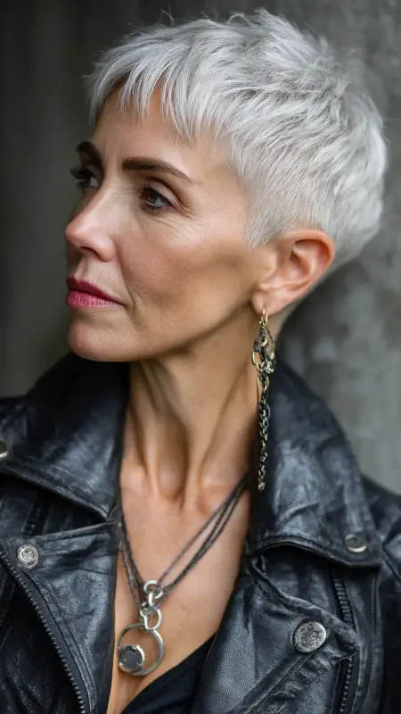 Disconnected Pixie - Short pixie hairstyles for older women