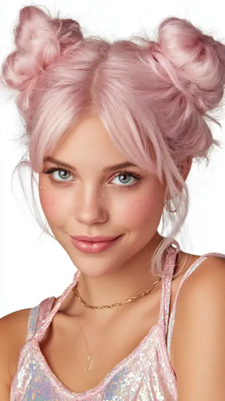 Double Glass Buns - Glass Hair
