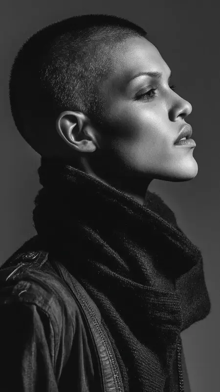Unleash: The Bold Elegance of Short, Dark Edge - Dyke Hair