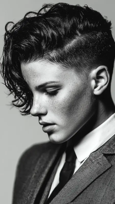 Boldly Wavy: The Textured Undercut Adventure - Dyke Hair