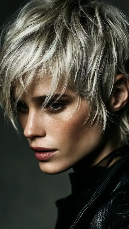 Platinum Blonde Rebel Chic - Dyke Hair
