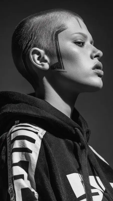 Bold Buzz: Geometric Chic - Dyke Hair
