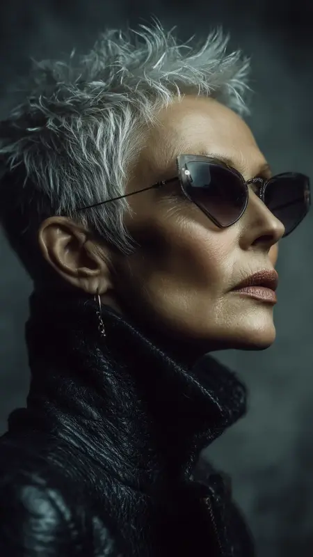 Edgy Textured Pixie - Short pixie hairstyles for older women