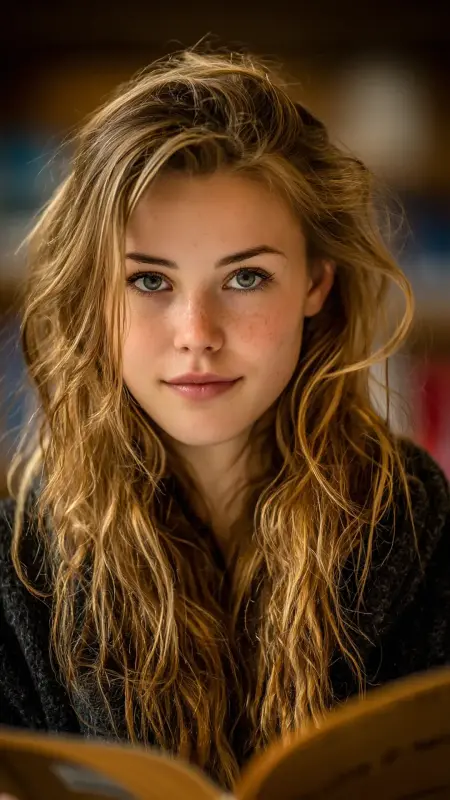 Espresso Brown with Soft Blonde Halo - Hair color ideas for school