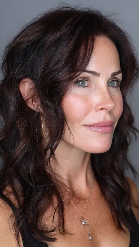 Espresso Brown with Subtle Violet Undertones - Hair color ideas for women over 50
