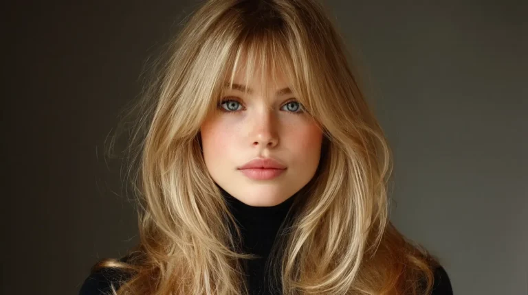 Face framing curtain bangs 1