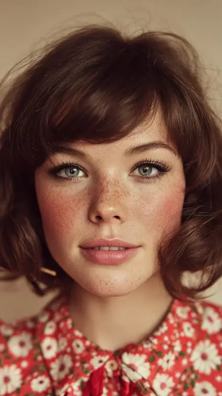 Feathered Bob with Curtain Bangs - Feathered Bob Hairstyles
