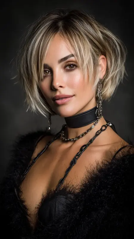 Feathered Bob with Disconnected Layers - Feathered Bob Hairstyles