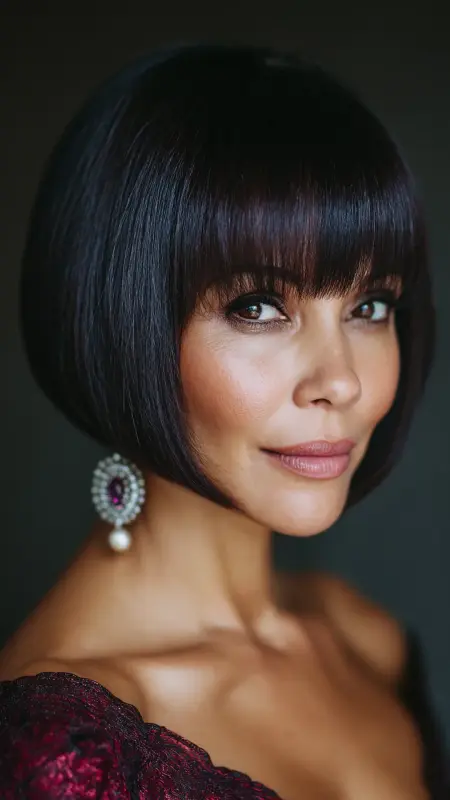 Feathered Bob with Swoop Bangs - Feathered Bob Hairstyles