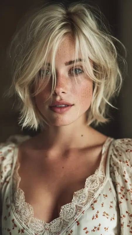 Feathered Bob with Undone Waves - Feathered Bob Hairstyles