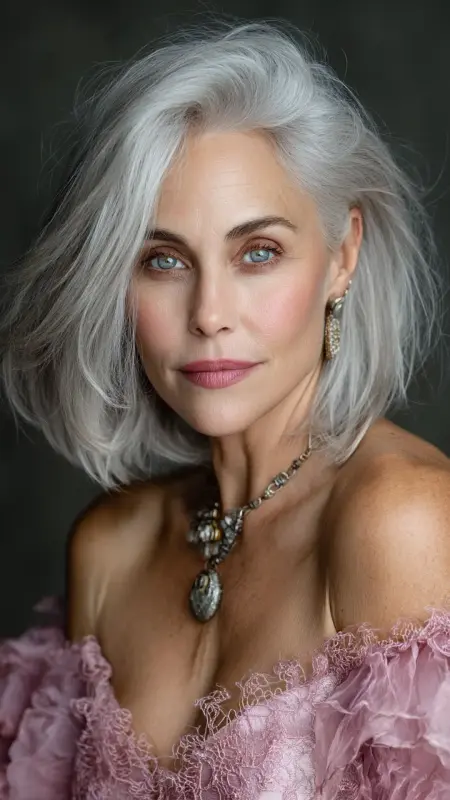 Feathered Shoulder-Length Cut - Shoulder Length Haircuts For Women Over 60