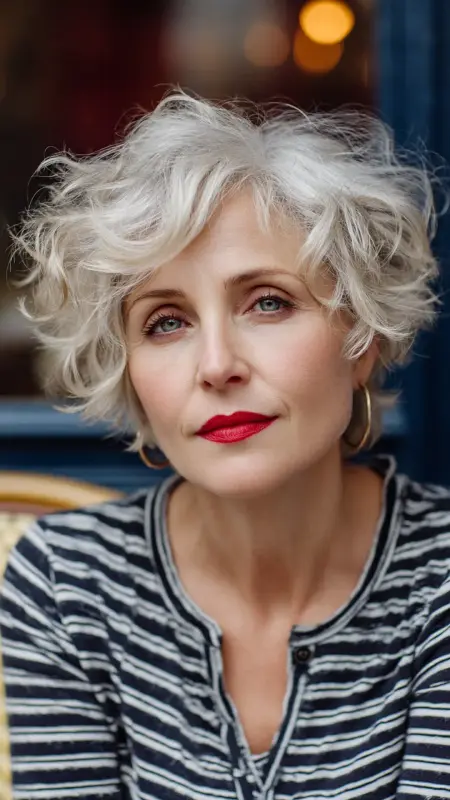 French-Inspired Pixie - pixie haircuts for women over 60