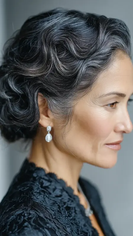 Glamorous Finger Waves - gray hair styles for women over 50